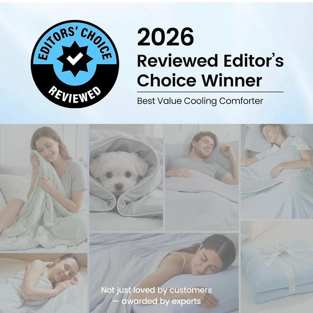 Cozy Bliss Cooling Comforter Twin Size Beige Lightweight Blanket Hot Sleepers